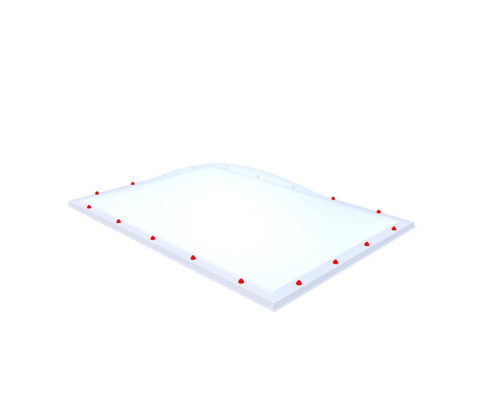Skylux-Skylight 160x230 cm-Four-walled (1.28 W/m²K)-Polycarbonate (250 times more impact-resistant than glass)-Heat-reflective * opal & non transparent-20
