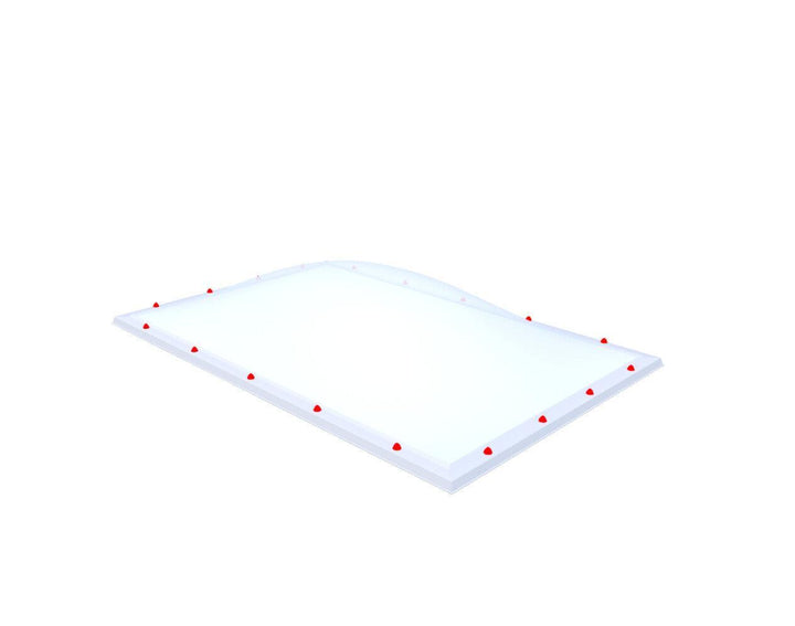 Skylux-Skylight 160x250 cm-Double-walled (2.90 W/m²K)-Polycarbonate (250 times more impact-resistant than glass)-Heat-reflective * opal & non transparent-10