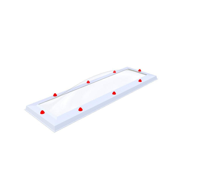 Skylux-Skylight 30x130 cm-Single-walled (least insulating - 5.17 W/m²K)-Polycarbonate (250 times more impact-resistant than glass)-Clear * just like glass-4