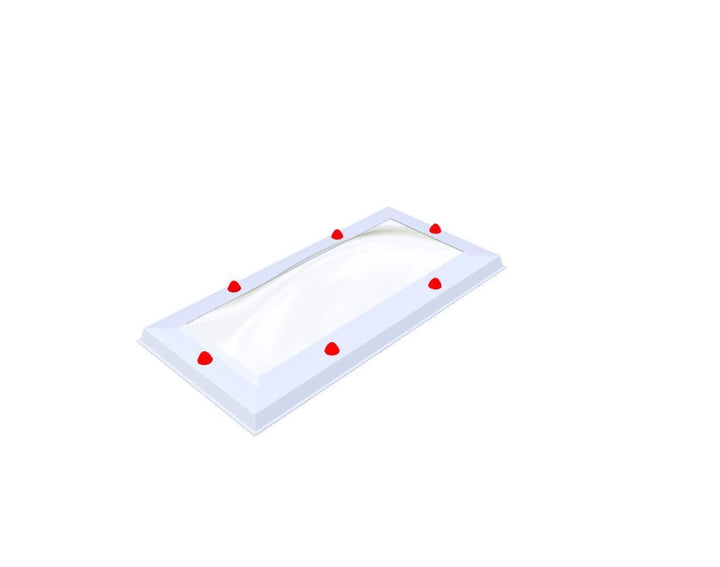 Skylux-Skylight 30x80 cm-Four-walled (1.28 W/m²K)-Polycarbonate (250 times more impact-resistant than glass)-Clear * just like glass-18
