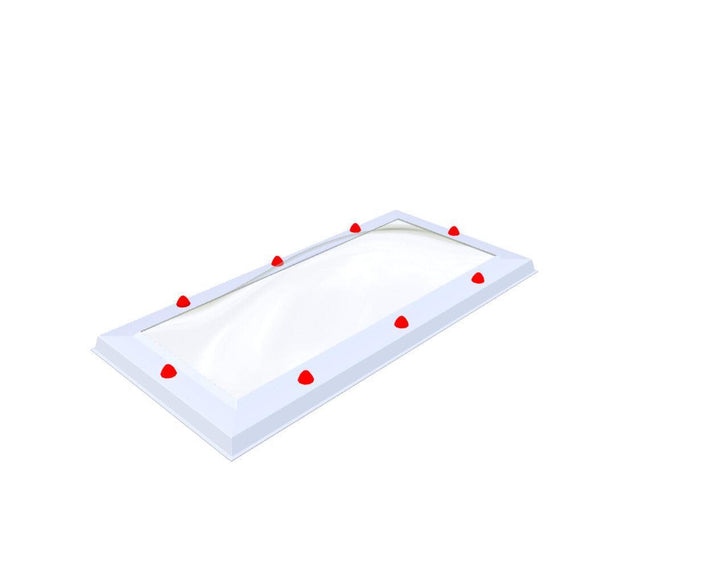 Skylux-Skylight 40x100 cm-Four-walled (1.28 W/m²K)-Polycarbonate (250 times more impact-resistant than glass)-Clear * just like glass-18
