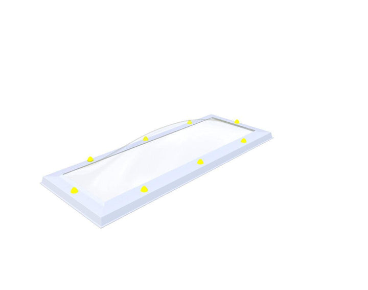 Skylux-Skylight 40x130 cm-Triple-walled (1.70 W/m²K) Heated space? Choose this version or higher!-Acrylic (10 times more impact-resistant than glass)-Clear * just like glass-11