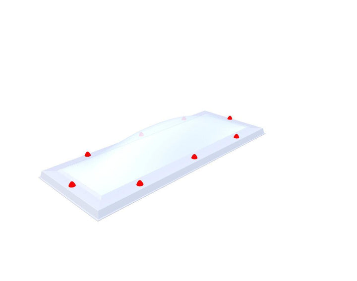 Skylux-Skylight 40x130 cm-Triple-walled (1.70 W/m²K) Heated space? Choose this version or higher!-Polycarbonate (250 times more impact-resistant than glass)-Opal * (milk glass) non transparent-14