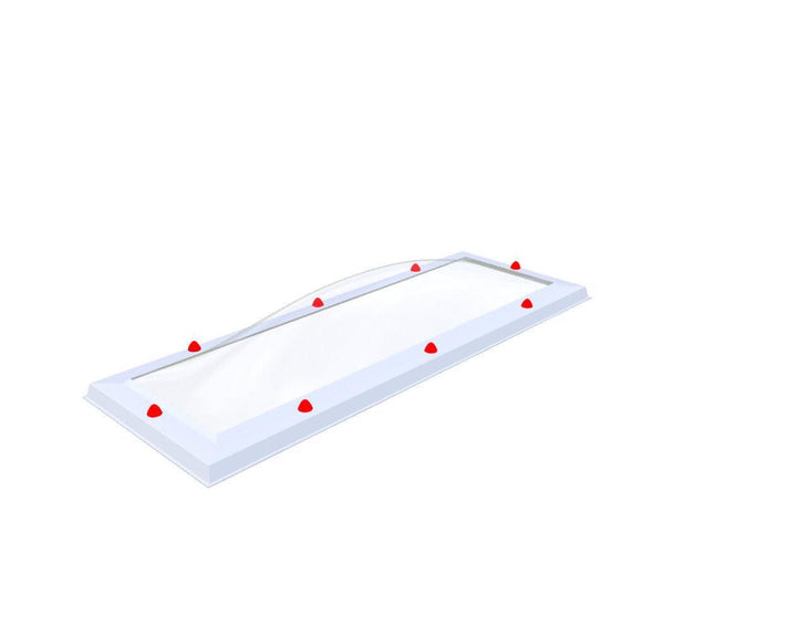 Skylux-Skylight 40x140 cm-Double-walled (2.90 W/m²K)-Polycarbonate (250 times more impact-resistant than glass)-Clear * just like glass-8
