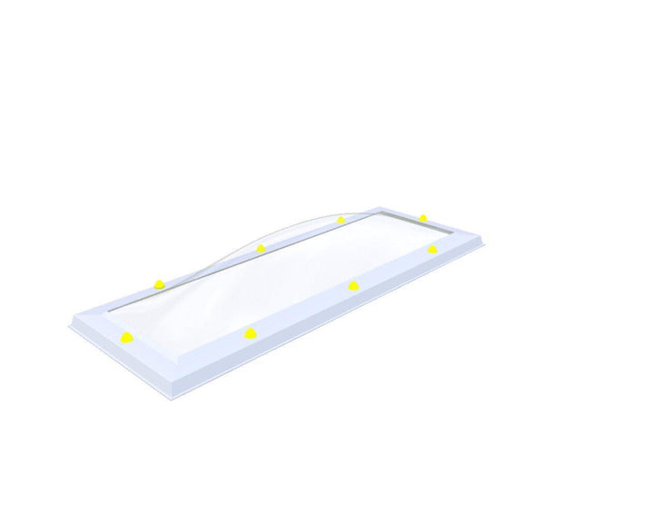 Skylux-Skylight 40x140 cm-Triple-walled (1.70 W/m²K) Heated space? Choose this version or higher!-Acrylic (10 times more impact-resistant than glass)-Clear * just like glass-11