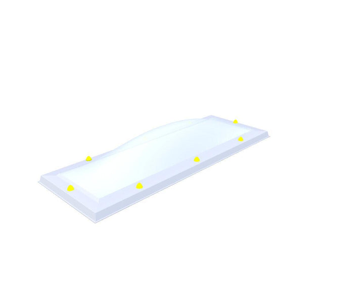 Skylux-Skylight 40x140 cm-Triple-walled (1.70 W/m²K) Heated space? Choose this version or higher!-Acrylic (10 times more impact-resistant than glass)-Opal * (milk glass) non transparent-12