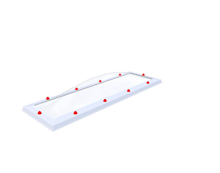 Skylux-Skylight 40x160 cm-Single-walled (least insulating - 5.17 W/m²K)-Polycarbonate (250 times more impact-resistant than glass)-Clear * just like glass-4