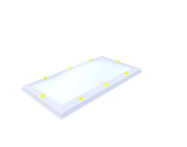 Skylux-Skylight 50x110 cm-Four-walled (1.28 W/m²K)-Acrylic (10 times more impact-resistant than glass)-Opal * (milk glass) non transparent-17