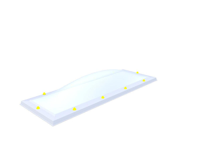 Skylux-Skylight 50x170 cm-Four-walled (1.28 W/m²K)-Acrylic (10 times more impact-resistant than glass)-Opal * (milk glass) non transparent-17