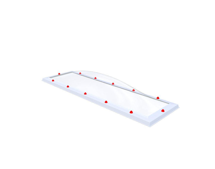 Skylux-Skylight 50x200 cm-Single-walled (least insulating - 5.17 W/m²K)-Polycarbonate (250 times more impact-resistant than glass)-Clear * just like glass-4