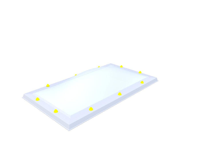 Skylux-Skylight 60x120 cm-Triple-walled (1.70 W/m²K) Heated space? Choose this version or higher!-Acrylic (10 times more impact-resistant than glass)-Opal * (milk glass) non transparent-12