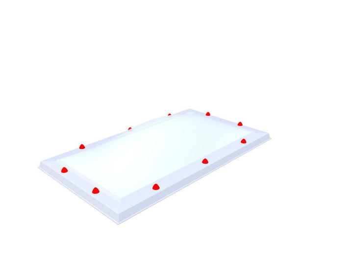 Skylux-Skylight 60x120 cm-Triple-walled (1.70 W/m²K) Heated space? Choose this version or higher!-Polycarbonate (250 times more impact-resistant than glass)-Opal * (milk glass) non transparent-14