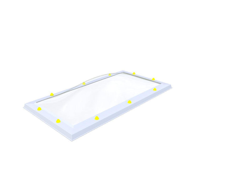 Skylux-Skylight 60x130 cm-Triple-walled (1.70 W/m²K) Heated space? Choose this version or higher!-Acrylic (10 times more impact-resistant than glass)-Clear * just like glass-11