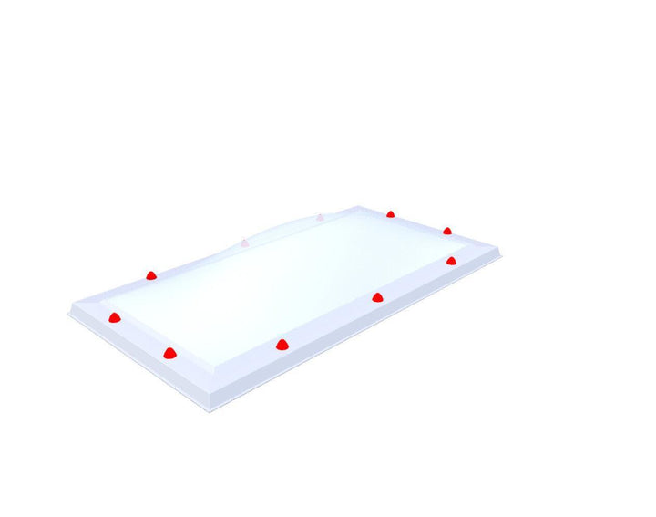 Skylux-Skylight 60x130 cm-Triple-walled (1.70 W/m²K) Heated space? Choose this version or higher!-Polycarbonate (250 times more impact-resistant than glass)-Opal * (milk glass) non transparent-14