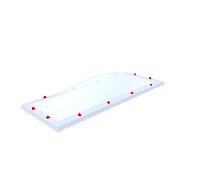 Skylux-Skylight 60x180 cm-Four-walled (1.28 W/m²K)-Polycarbonate (250 times more impact-resistant than glass)-Opal * (milk glass) non transparent-19