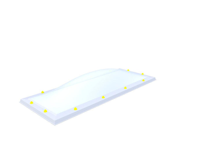 Skylux-Skylight 60x180 cm-Triple-walled (1.70 W/m²K) Heated space? Choose this version or higher!-Acrylic (10 times more impact-resistant than glass)-Opal * (milk glass) non transparent-12