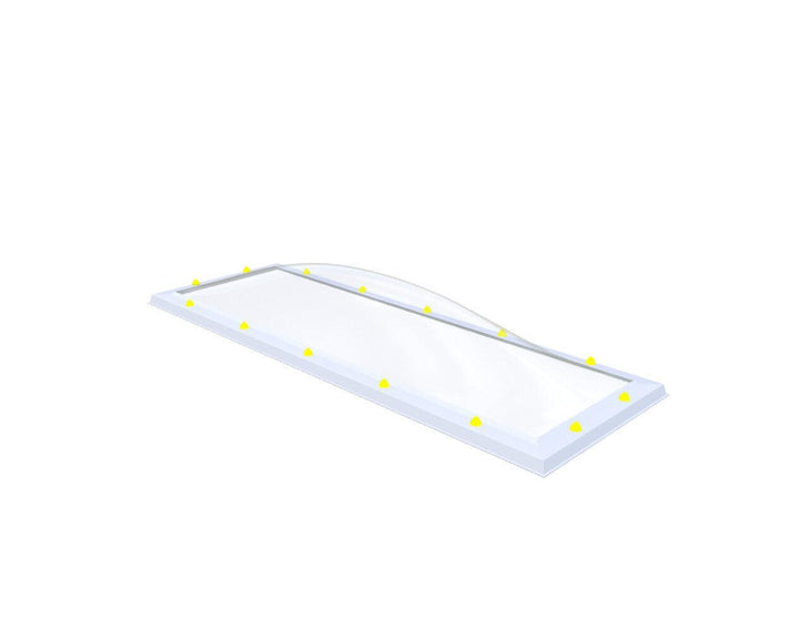 Skylux-Skylight 60x200 cm-Triple-walled (1.70 W/m²K) Heated space? Choose this version or higher!-Acrylic (10 times more impact-resistant than glass)-Clear * just like glass-11