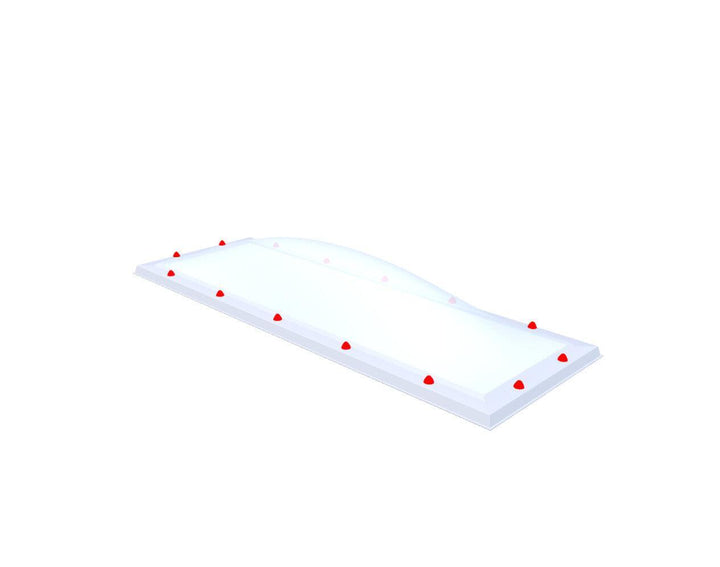Skylux-Skylight 60x200 cm-Triple-walled (1.70 W/m²K) Heated space? Choose this version or higher!-Polycarbonate (250 times more impact-resistant than glass)-Opal * (milk glass) non transparent-14