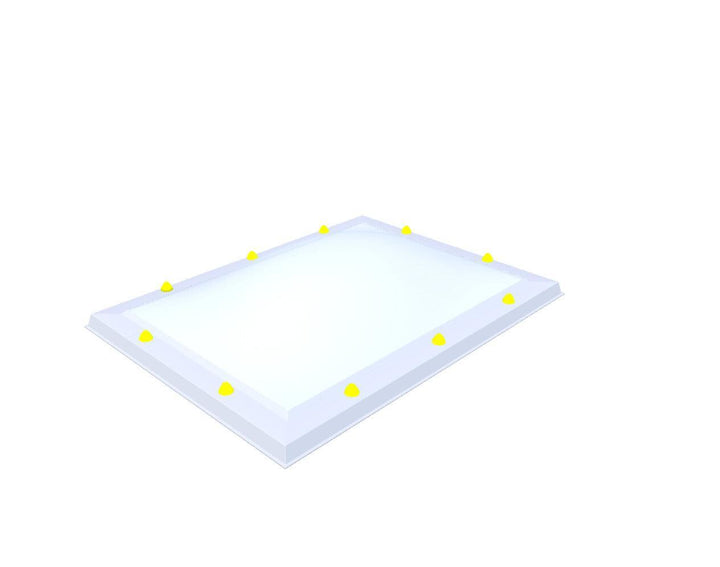 Skylux-Skylight 70x100 cm-Triple-walled (1.70 W/m²K) Heated space? Choose this version or higher!-Acrylic (10 times more impact-resistant than glass)-Opal * (milk glass) non transparent-12