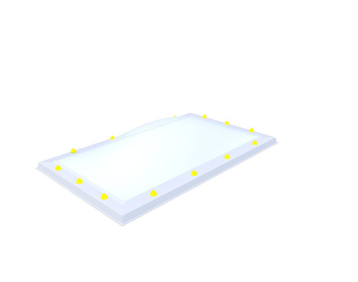 Skylux-Skylight 70x130 cm-Five-walled (0.99 W/m²K)-Acrylic (10 times more impact-resistant than glass)-Opal * (milk glass) non transparent-21