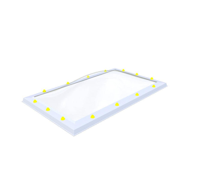Skylux-Skylight 70x130 cm-Triple-walled (1.70 W/m²K) Heated space? Choose this version or higher!-Acrylic (10 times more impact-resistant than glass)-Clear * just like glass-10