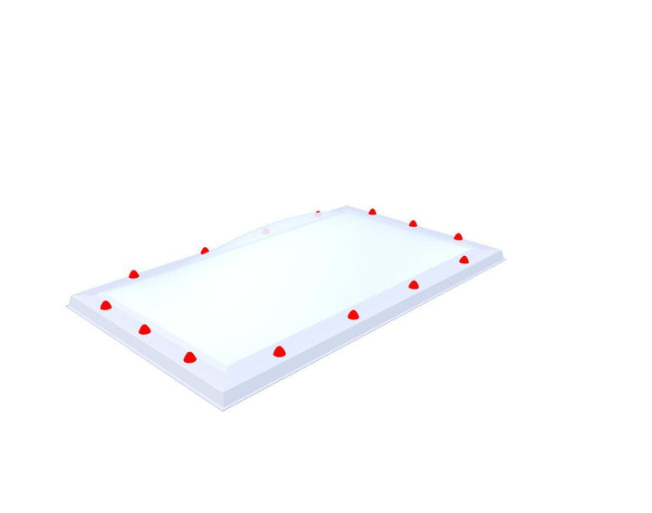 Skylux-Skylight 70x130 cm-Triple-walled (1.70 W/m²K) Heated space? Choose this version or higher!-Polycarbonate (250 times more impact-resistant than glass)-Opal * (milk glass) non transparent-13