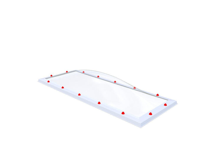 Skylux-Skylight 70x200 cm-Four-walled (1.28 W/m²K)-Polycarbonate (250 times more impact-resistant than glass)-Clear * just like glass-17