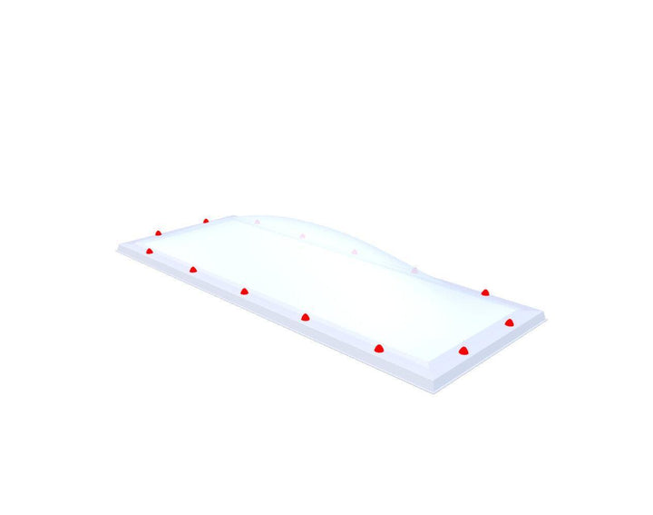 Skylux-Skylight 70x200 cm-Triple-walled (1.70 W/m²K) Heated space? Choose this version or higher!-Polycarbonate (250 times more impact-resistant than glass)-Opal * (milk glass) non transparent-13