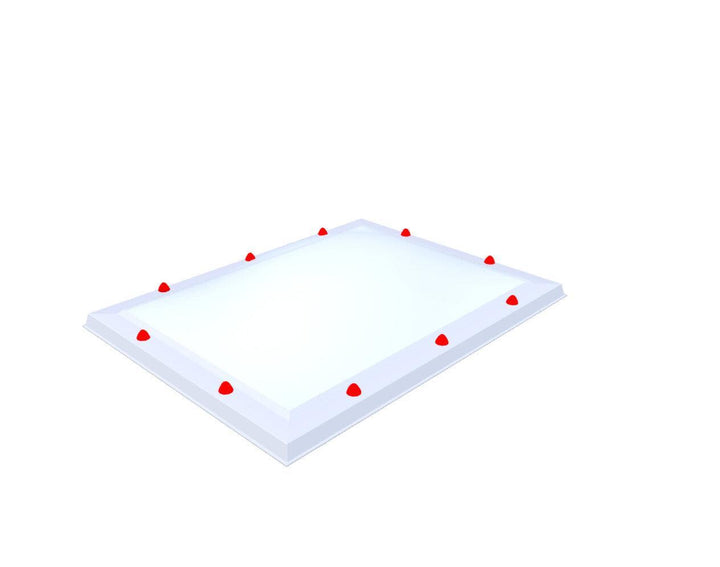 Skylux-Skylight 75x105 cm-Double-walled (2.90 W/m²K)-Polycarbonate (250 times more impact-resistant than glass)-Heat-reflective * opal & non transparent-10