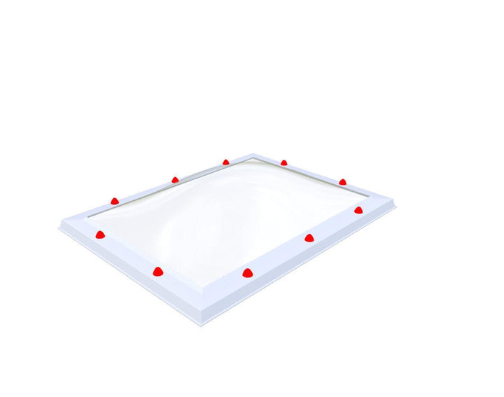 Skylux-Skylight 75x105 cm-Triple-walled (1.70 W/m²K) Heated space? Choose this version or higher!-Polycarbonate (250 times more impact-resistant than glass)-Clear * just like glass-12