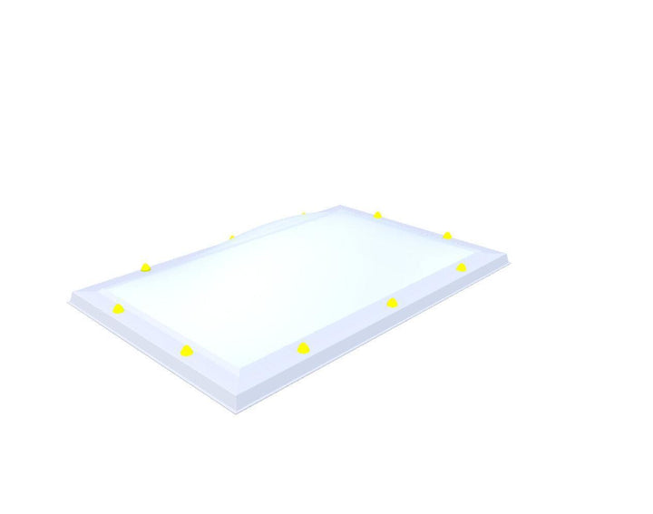 Skylux-Skylight 75x125 cm-Five-walled (0.99 W/m²K)-Acrylic (10 times more impact-resistant than glass)-Opal * (milk glass) non transparent-22
