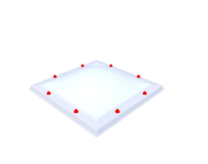 Skylux-Skylight 75x75 cm-Triple-walled (1.70 W/m²K) Heated space? Choose this version or higher!-Polycarbonate (250 times more impact-resistant than glass)-Opal * (milk glass) non transparent-14