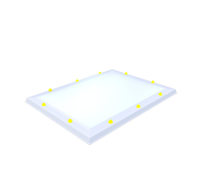 Skylux-Skylight 80x110 cm-Triple-walled (1.70 W/m²K) Heated space? Choose this version or higher!-Acrylic (10 times more impact-resistant than glass)-Opal * (milk glass) non transparent-12