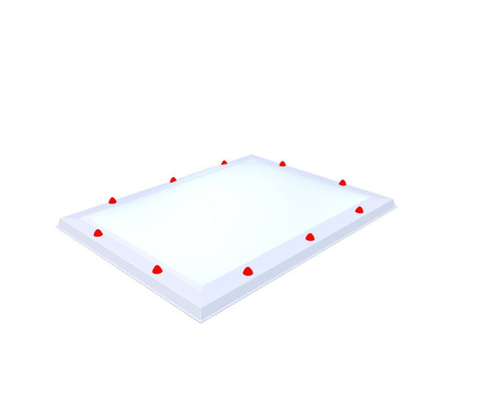 Skylux-Skylight 80x110 cm-Triple-walled (1.70 W/m²K) Heated space? Choose this version or higher!-Polycarbonate (250 times more impact-resistant than glass)-Opal * (milk glass) non transparent-14