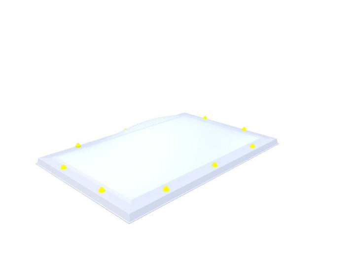 Skylux-Skylight 80x130 cm-Triple-walled (1.70 W/m²K) Heated space? Choose this version or higher!-Acrylic (10 times more impact-resistant than glass)-Opal * (milk glass) non transparent-12