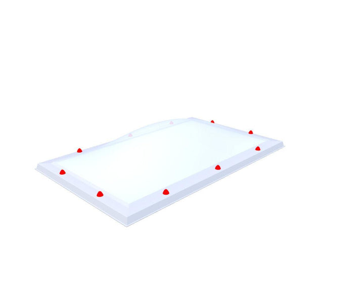 Skylux-Skylight 80x140 cm-Single-walled (least insulating - 5.17 W/m²K)-Polycarbonate (250 times more impact-resistant than glass)-Heat-reflective * opal & non transparent-5