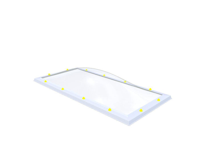 Skylux-Skylight 80x180 cm-Triple-walled (1.70 W/m²K) Heated space? Choose this version or higher!-Acrylic (10 times more impact-resistant than glass)-Clear * just like glass-10