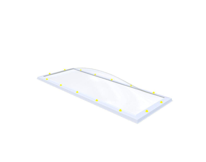 Skylux-Skylight 80x230 cm-Triple-walled (1.70 W/m²K) Heated space? Choose this version or higher!-Acrylic (10 times more impact-resistant than glass)-Clear * just like glass-11