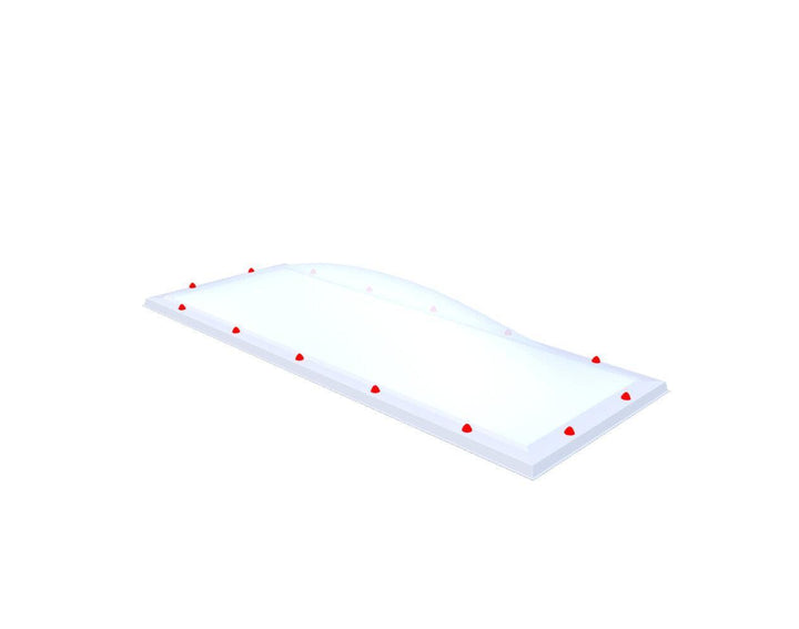 Skylux-Skylight 80x230 cm-Triple-walled (1.70 W/m²K) Heated space? Choose this version or higher!-Polycarbonate (250 times more impact-resistant than glass)-Opal * (milk glass) non transparent-14