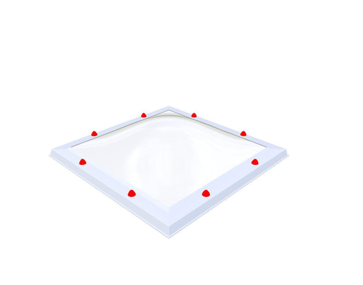 Skylux-Skylight 80x80 cm-Four-walled (1.28 W/m²K)-Polycarbonate (250 times more impact-resistant than glass)-Clear * just like glass-18