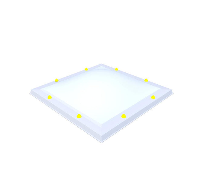 Skylux-Skylight 80x80 cm-Triple-walled (1.70 W/m²K) Heated space? Choose this version or higher!-Acrylic (10 times more impact-resistant than glass)-Opal * (milk glass) non transparent-12