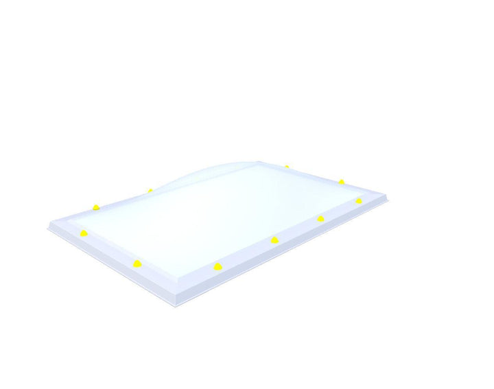 Skylux-Skylight 90x150 cm-Five-walled (0.99 W/m²K)-Acrylic (10 times more impact-resistant than glass)-Opal * (milk glass) non transparent-22