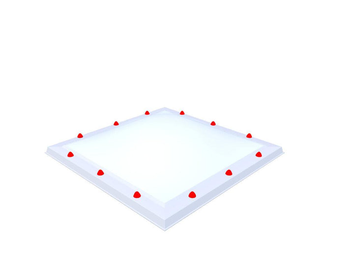 Skylux-Skylight 90x90 cm-Four-walled (1.28 W/m²K)-Polycarbonate (250 times more impact-resistant than glass)-Heat-reflective * opal & non transparent-19