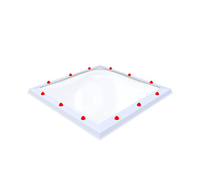 Skylux-Skylight 90x90 cm-Single-walled (least insulating - 5.17 W/m²K)-Polycarbonate (250 times more impact-resistant than glass)-Clear * just like glass-3