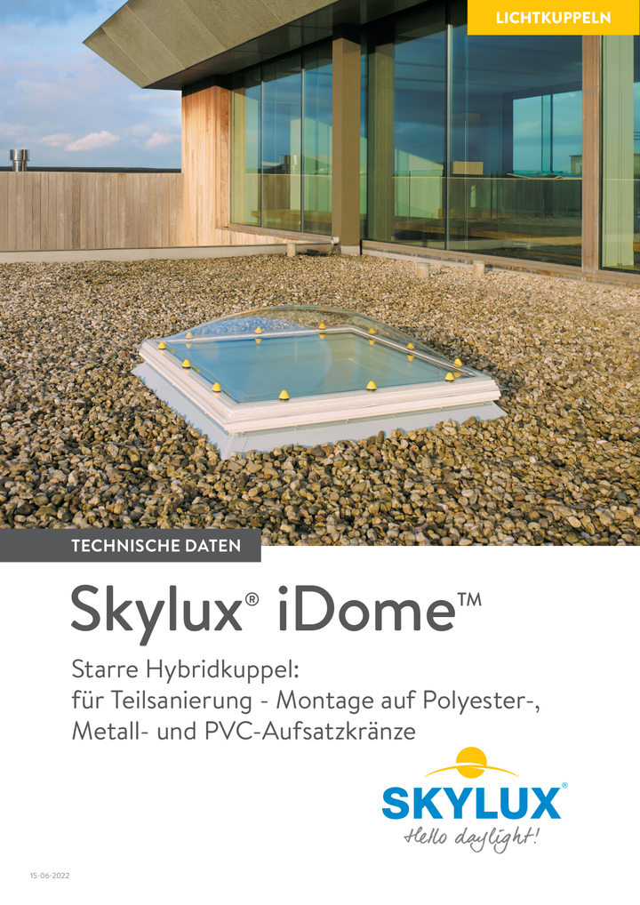 Skylux-Technical File iDome-With retention of old Curb-Fixed-German-4